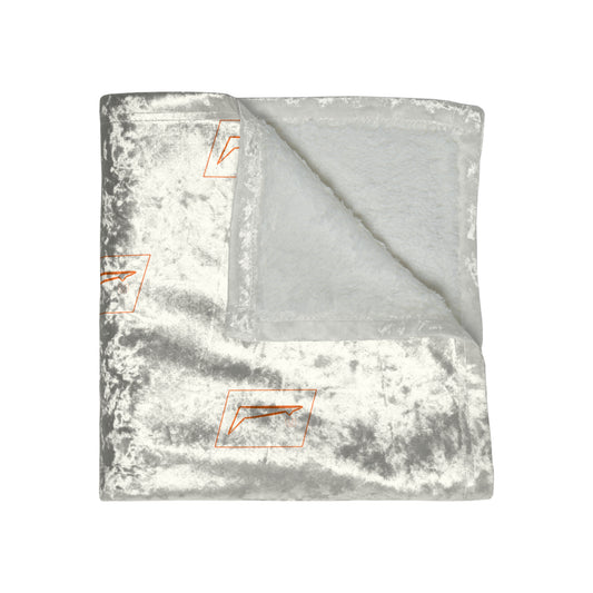 Dudda$ "Icy Orange" Crushed Velvet Blanket