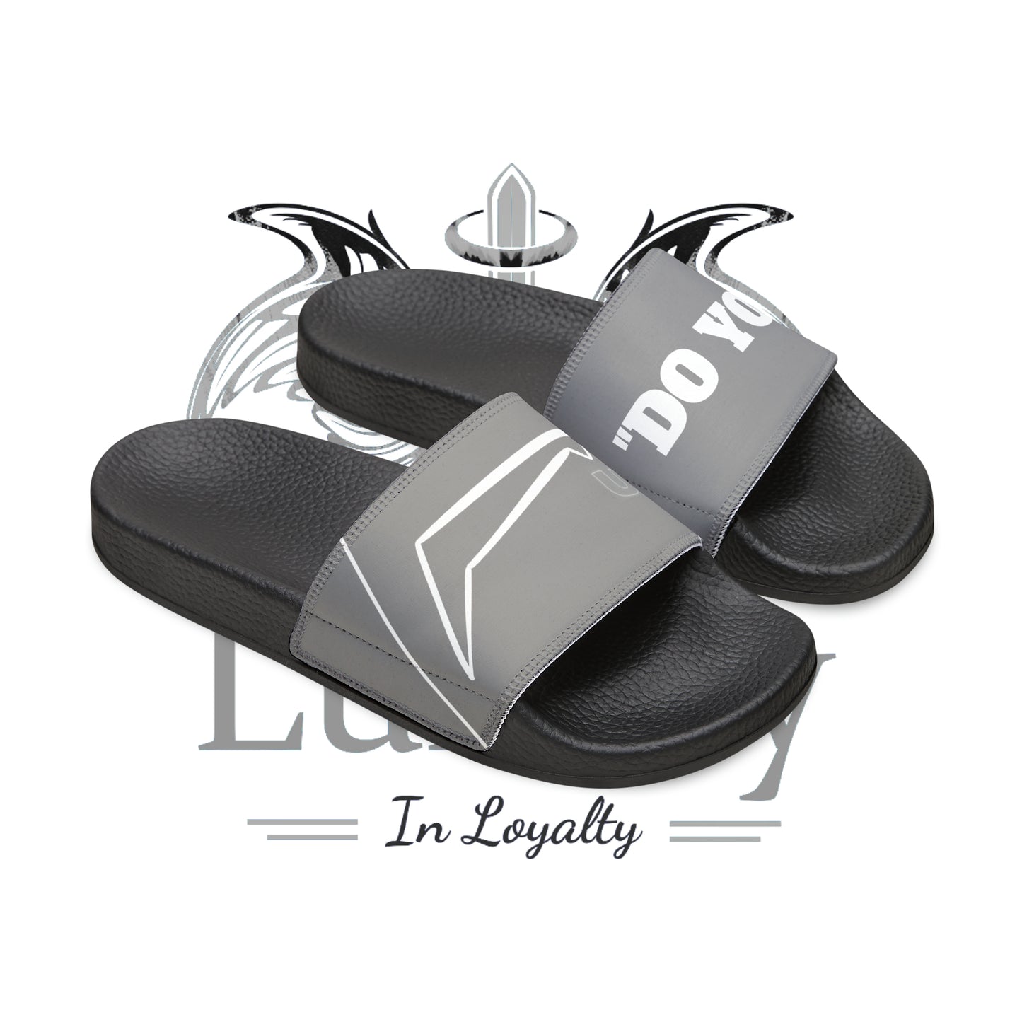 Dudda$ "Wolf Grey" Slides (Mens)