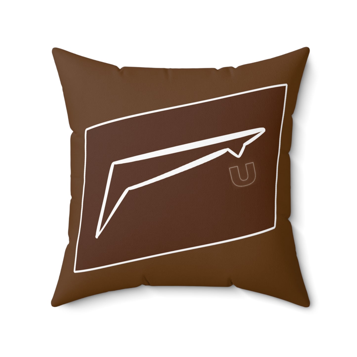 Dudda$ L.I.L "Brownie" Spun Polyester Square Pillow
