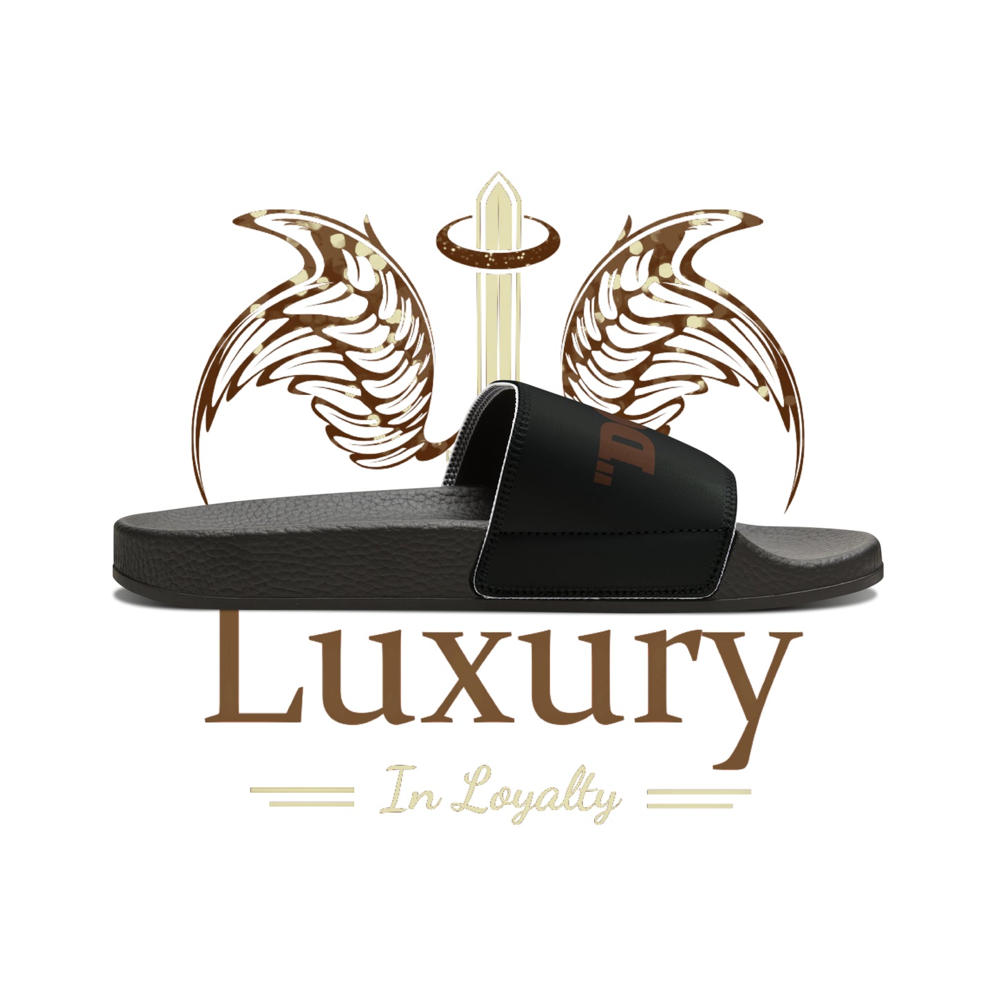 Dudda$ "Brownie" Black Slides (Mens)