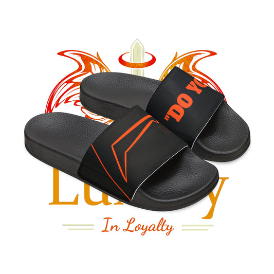 Dudda$ "Florida Orange" Black Slides (Mens)