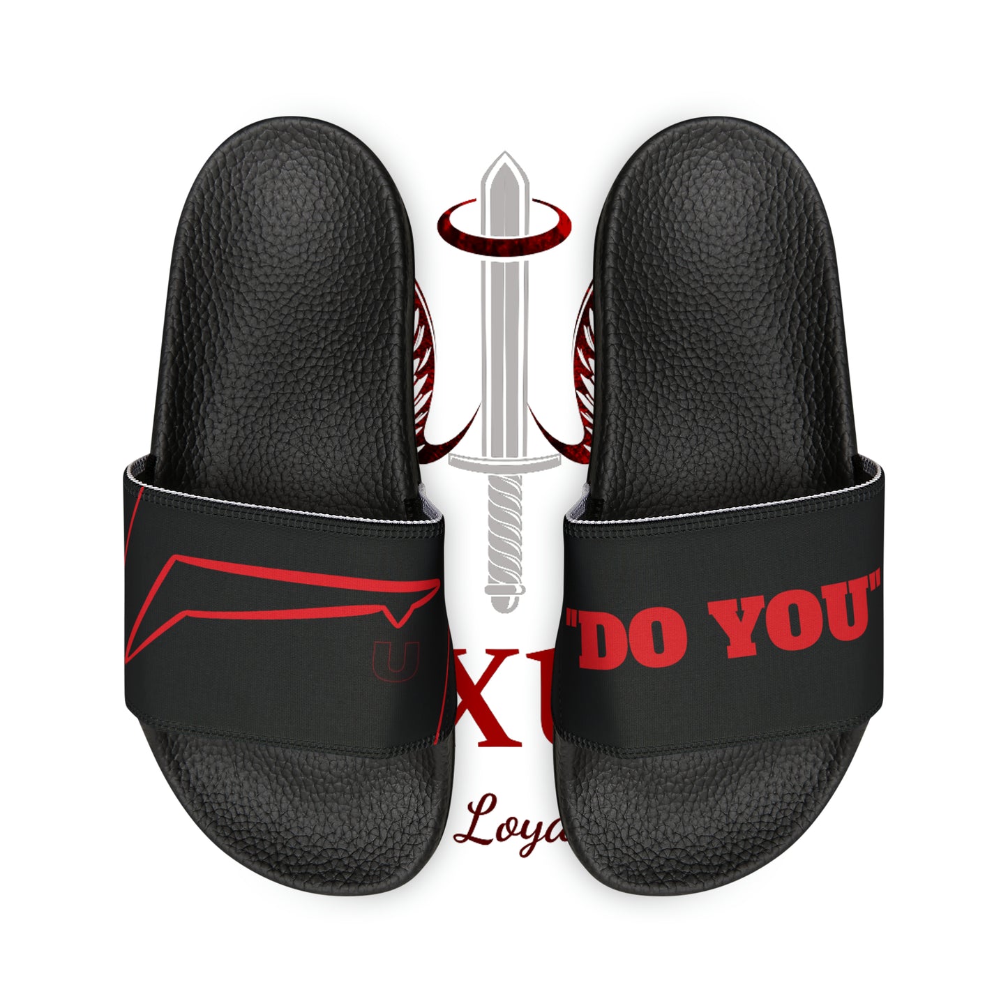 Dudda$ "Cardinal" Black Slides (Mens)