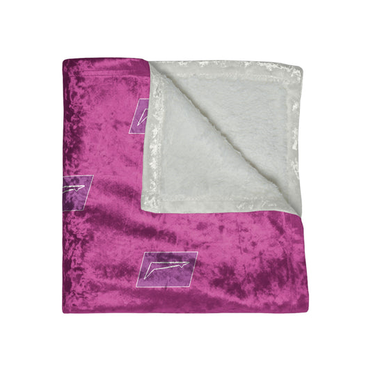 Dudda$ "Pink Heat" Crushed Velvet Blanket