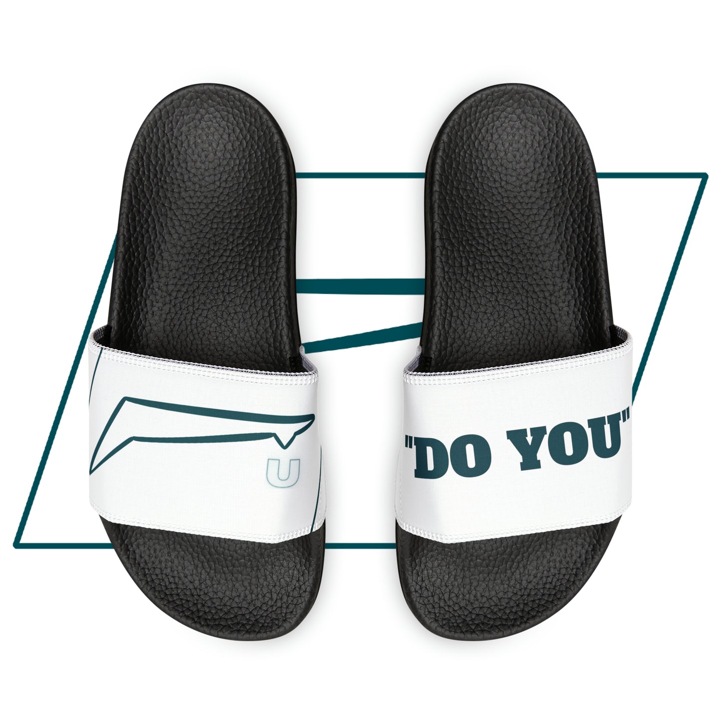 Dudda$ "Stargazer" White Slides (Mens)