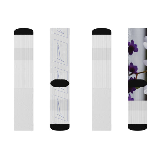 Dudda$ "Violet" White Do You Socks