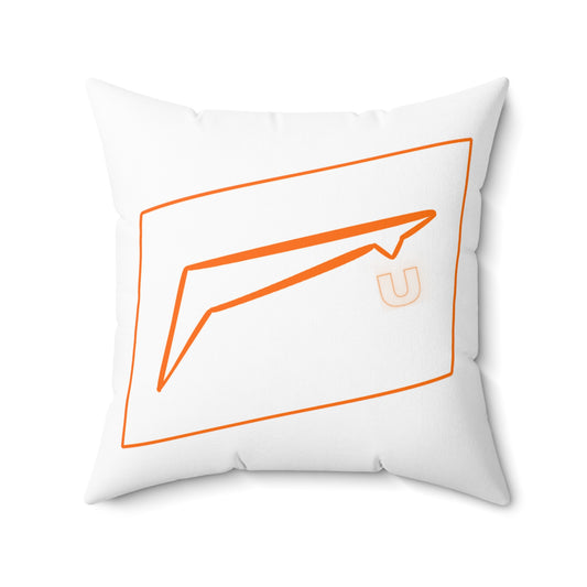 Dudda$ L.I.L "Icy Orange" Spun Polyester Square Pillow