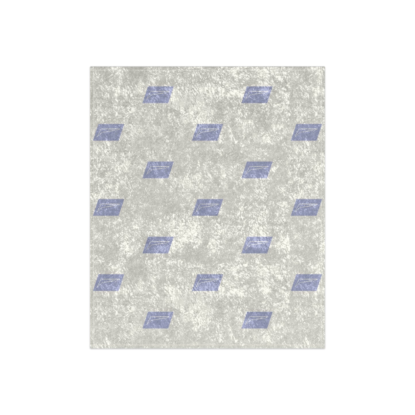 Dudda$ "Violet-White" Crushed Velvet Blanket