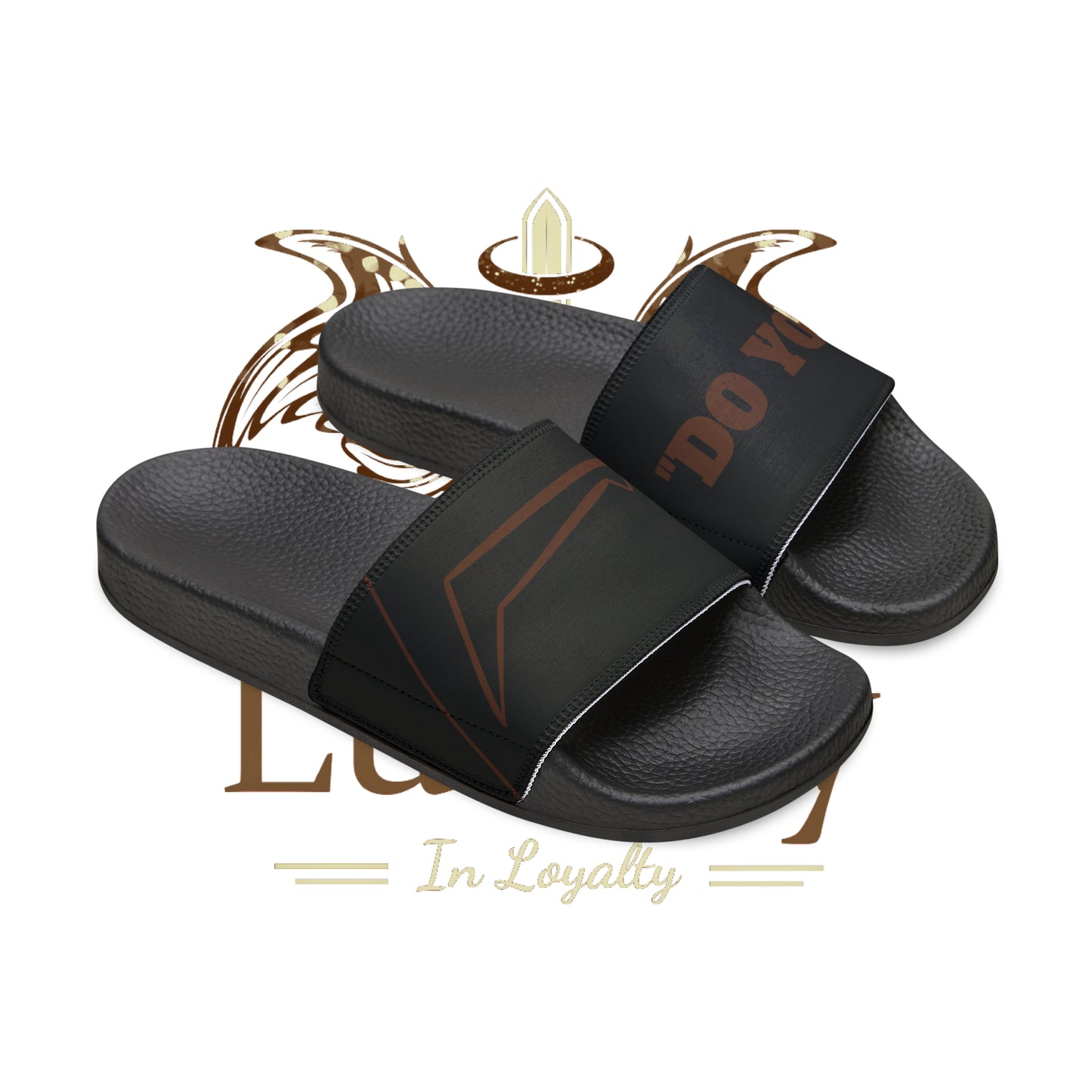 Dudda$ "Brownie" Black Slides (Mens)