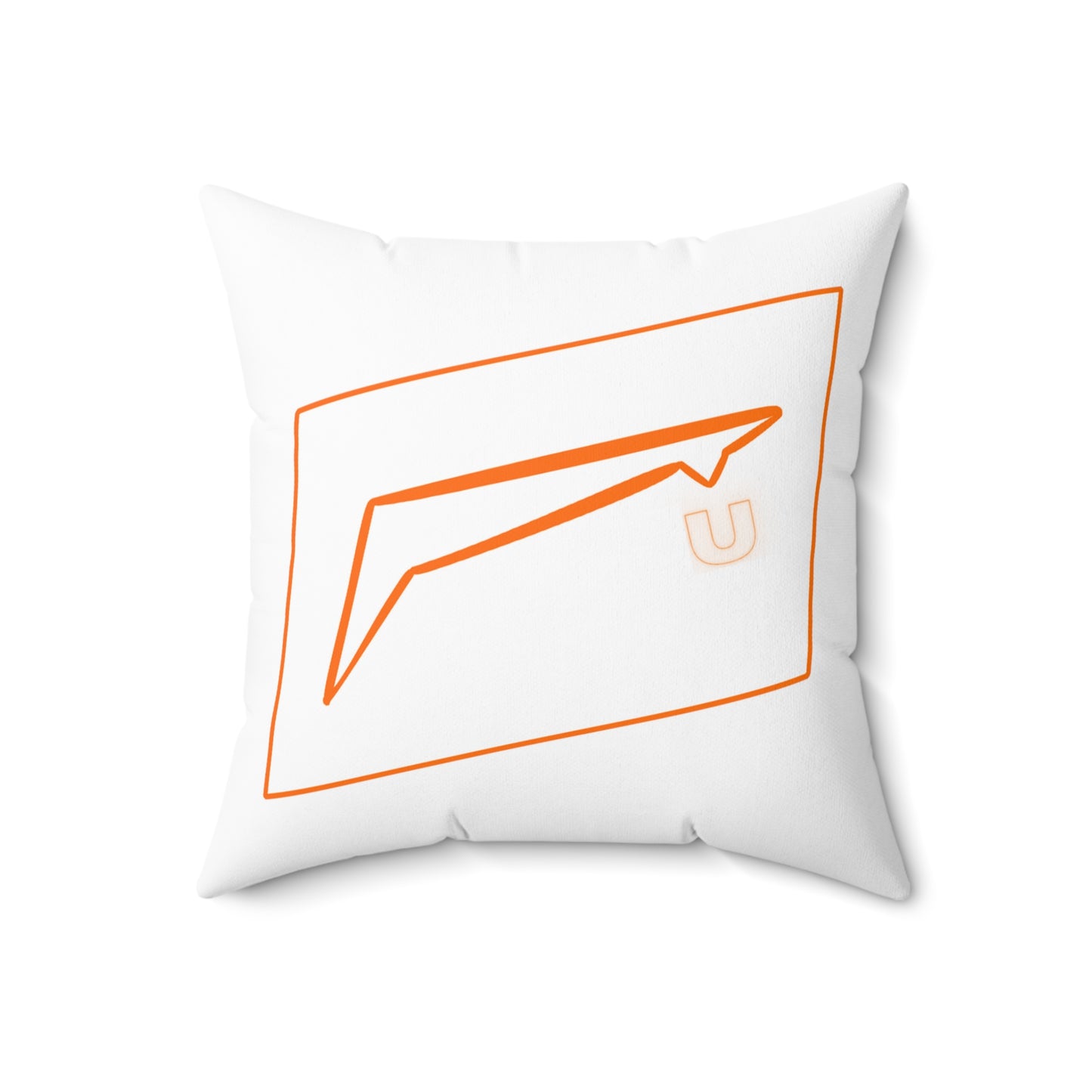 Dudda$ L.I.L "Icy Orange" Spun Polyester Square Pillow