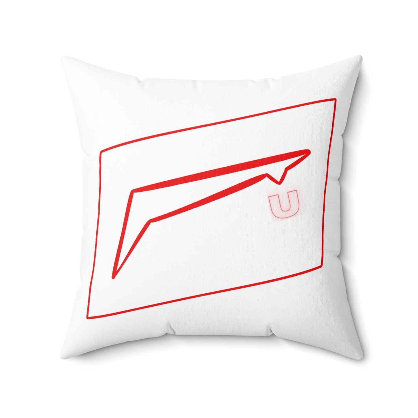 Dudda$ L.I.L "White Robin" Spun Polyester Square Pillow