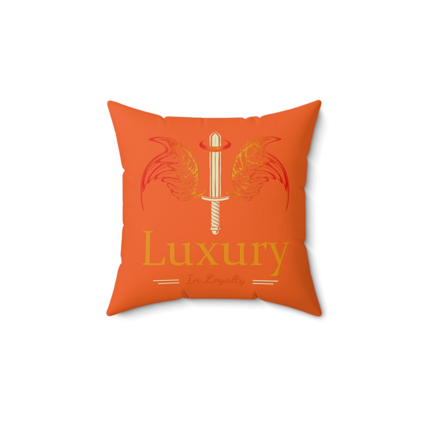 Dudda$ L.I.L "Florida Orange" Spun Polyester Square Pillow