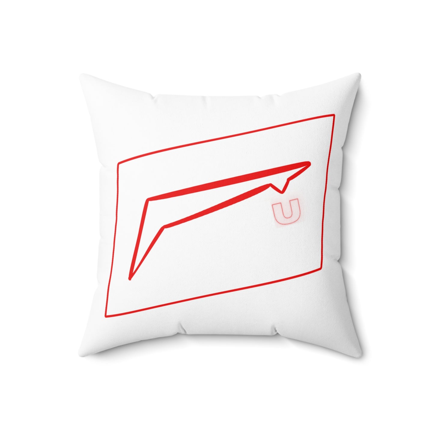 Dudda$ L.I.L "White Robin" Spun Polyester Square Pillow