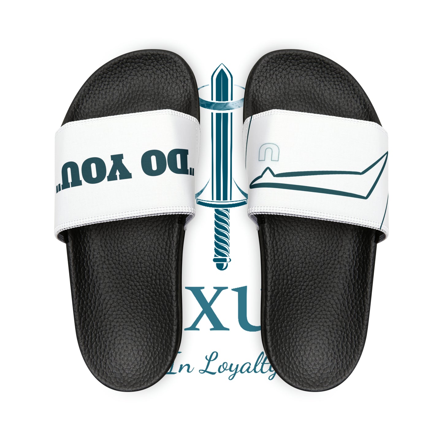 Dudda$ "Stargazer" White Slides (Mens)