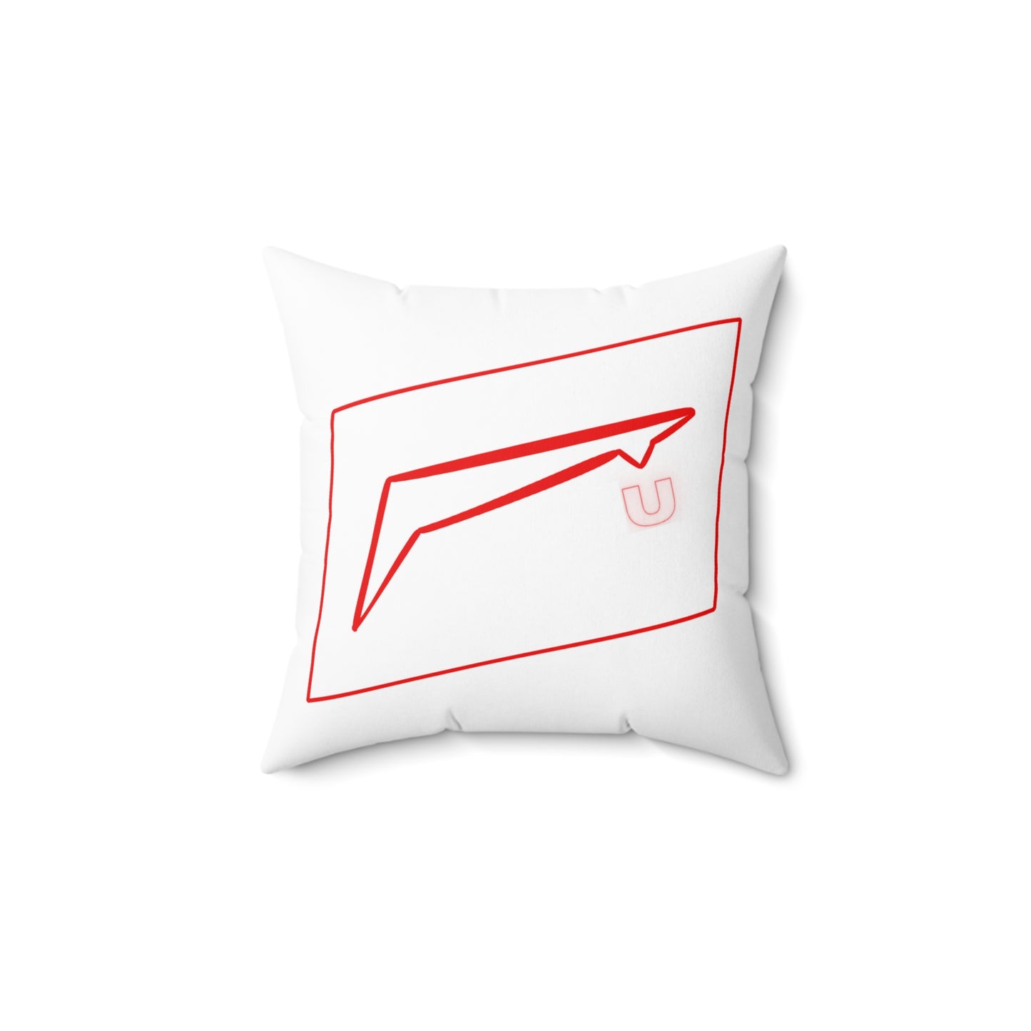 Dudda$ L.I.L "White Robin" Spun Polyester Square Pillow