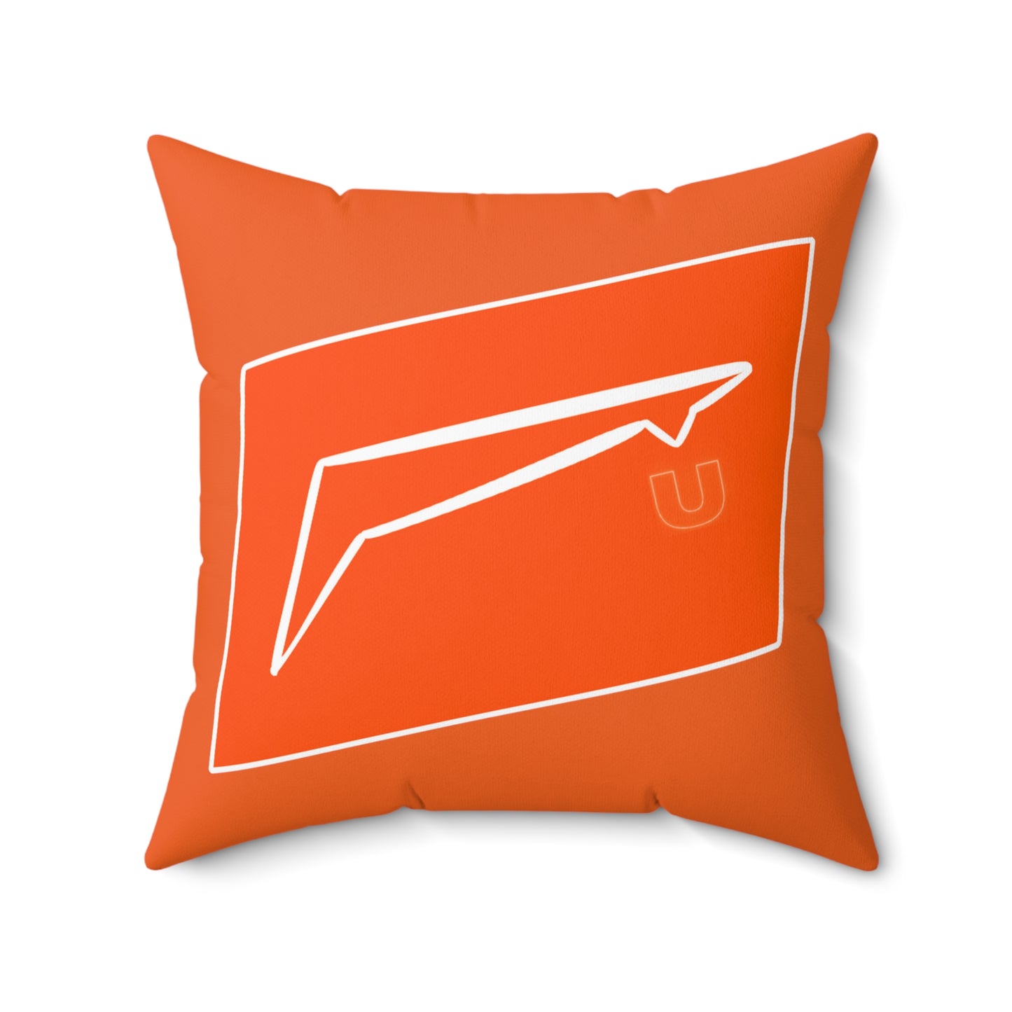 Dudda$ L.I.L "Florida Orange" Spun Polyester Square Pillow