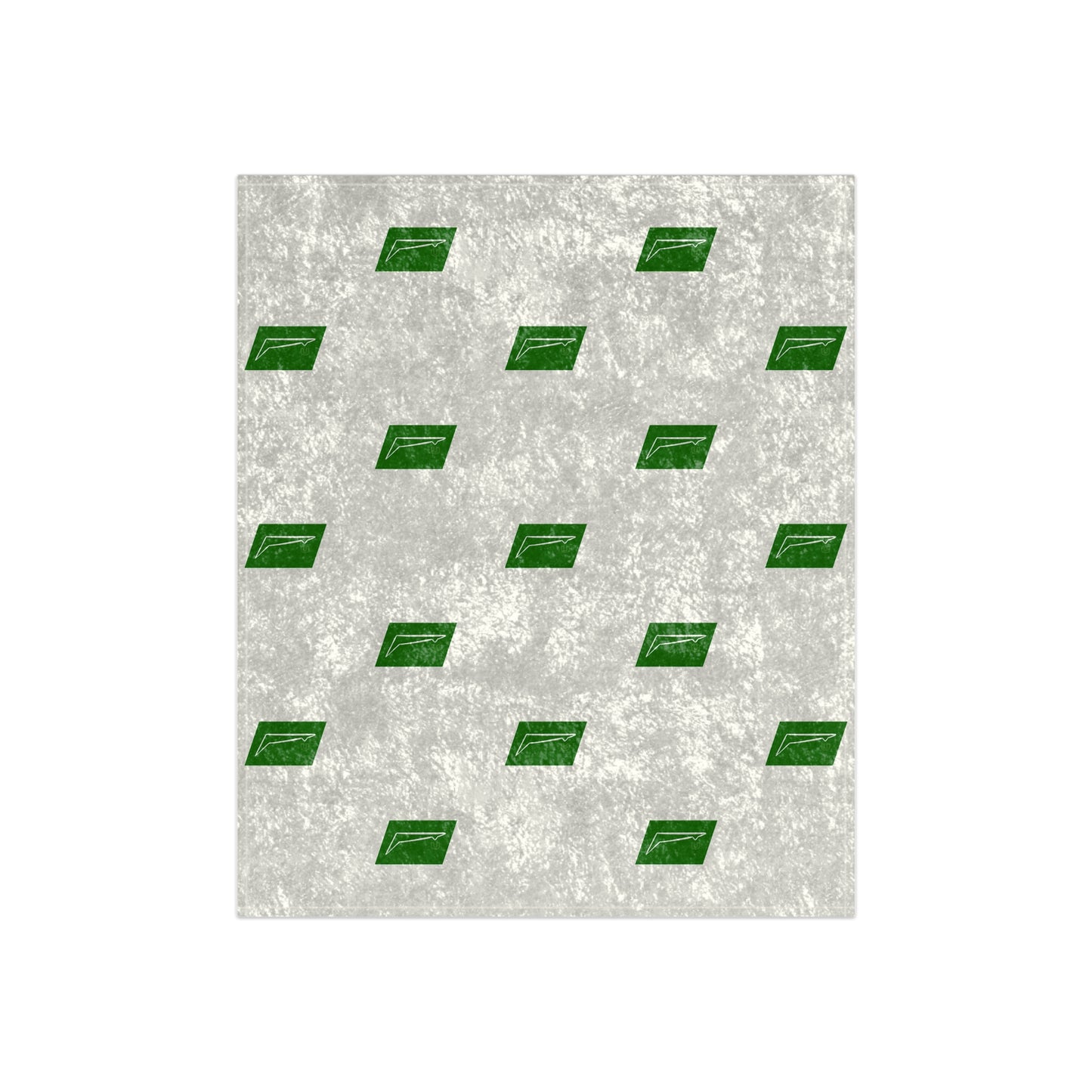 Dudda$ "Forest-White" Crushed Velvet Blanket