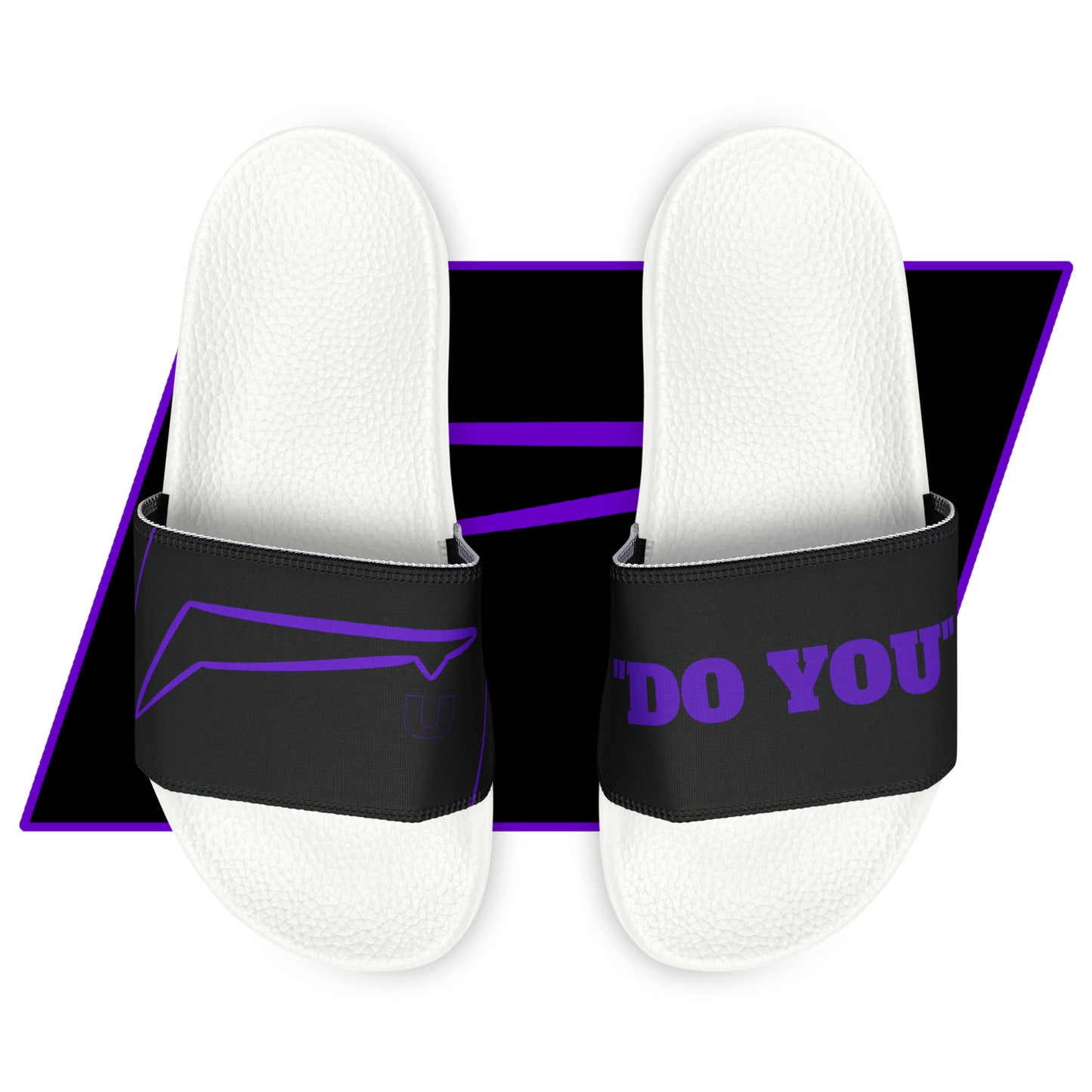 Dudda$ "Purple Pilot" Black Slides (Mens)