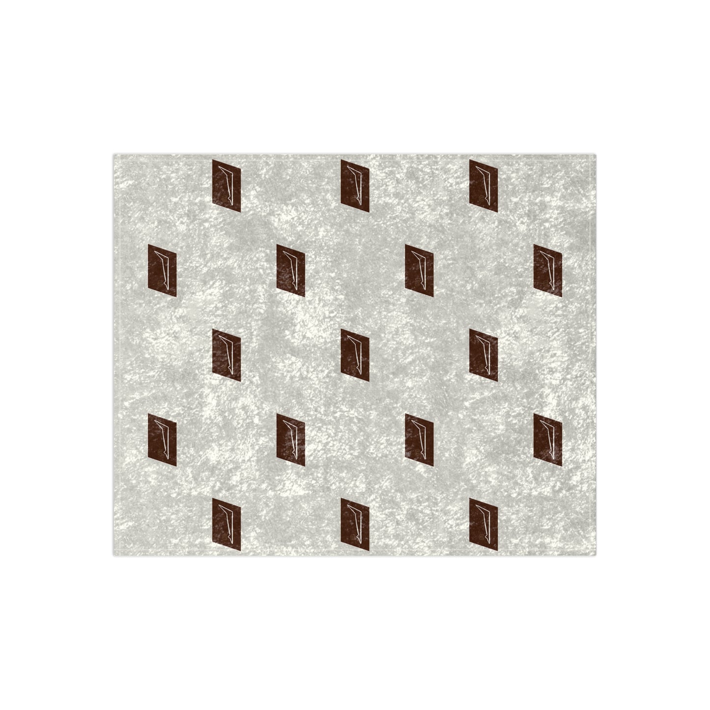 Dudda$ "Brownie-White" Crushed Velvet Blanket