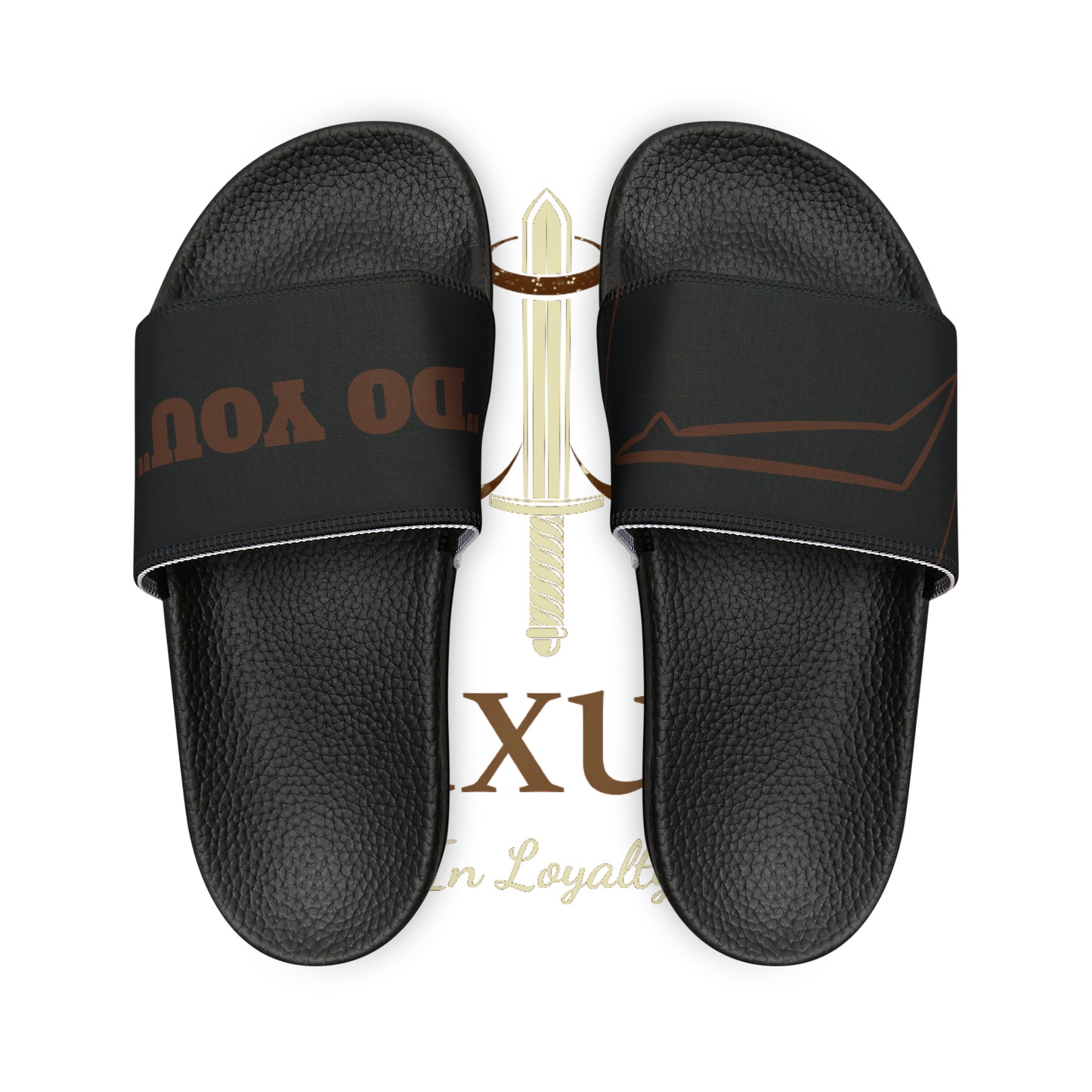 Dudda$ "Brownie" Black Slides (Mens)