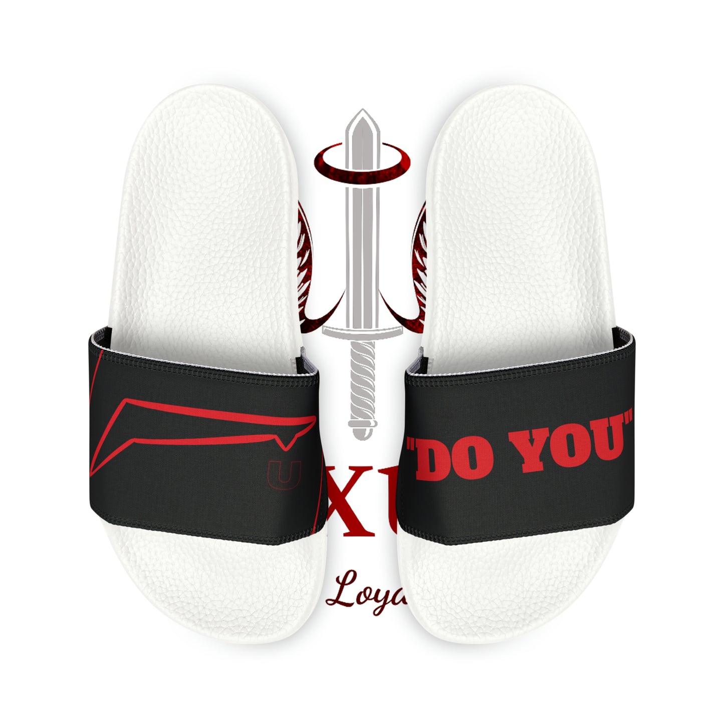 Dudda$ "Cardinal" Black Slides (Mens)