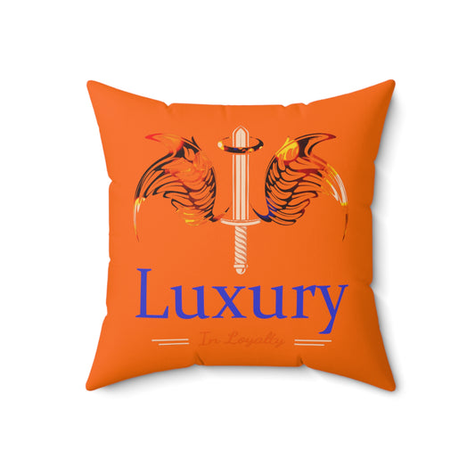 Dudda$ L.I.L "Summer Orange" Spun Polyester Square Pillow