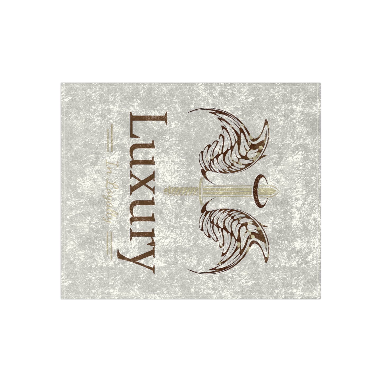 Dudda$ L.I.L "Brownie-White" Crushed Velvet Blanket