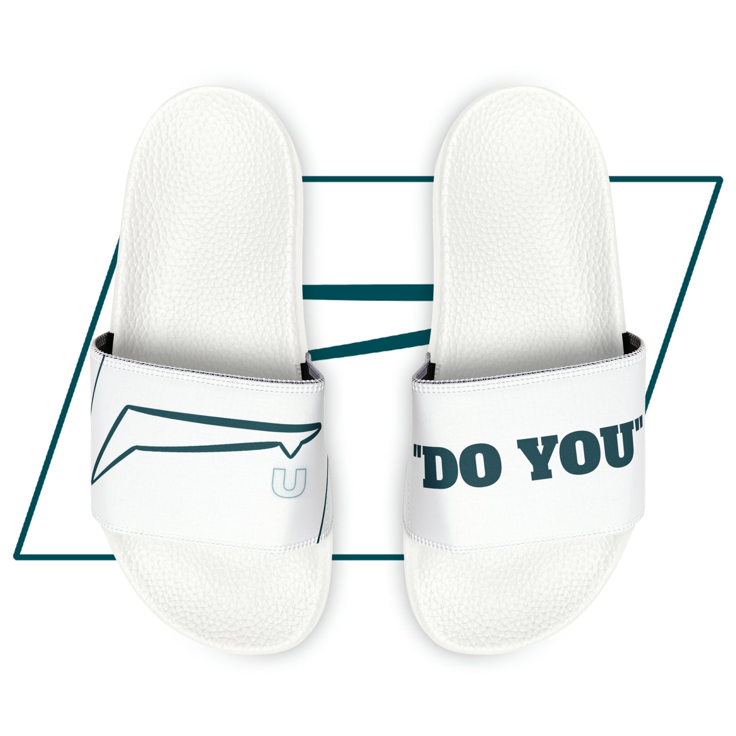 Dudda$ "Stargazer" White Slides (Mens)