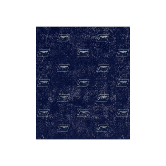 Dudda$ "Navy" Crushed Velvet Blanket