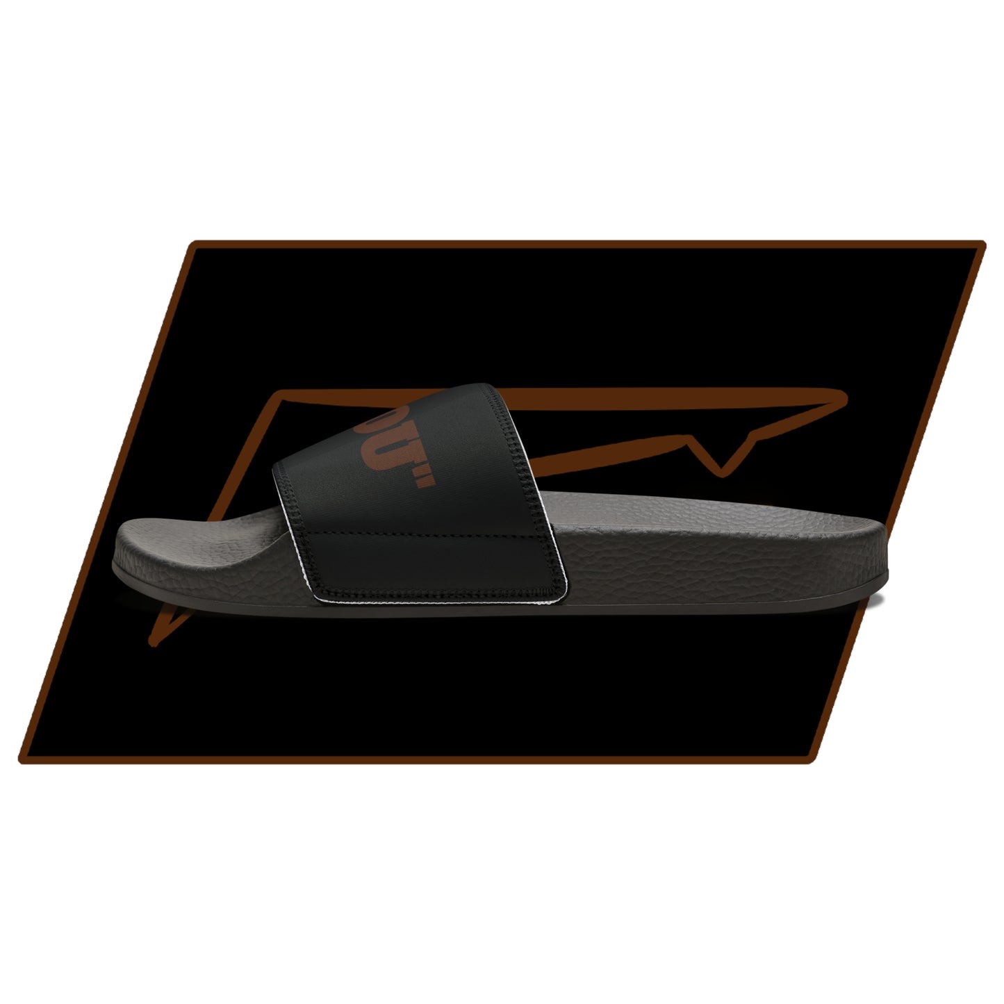 Dudda$ "Brownie" Black Slides (Mens)