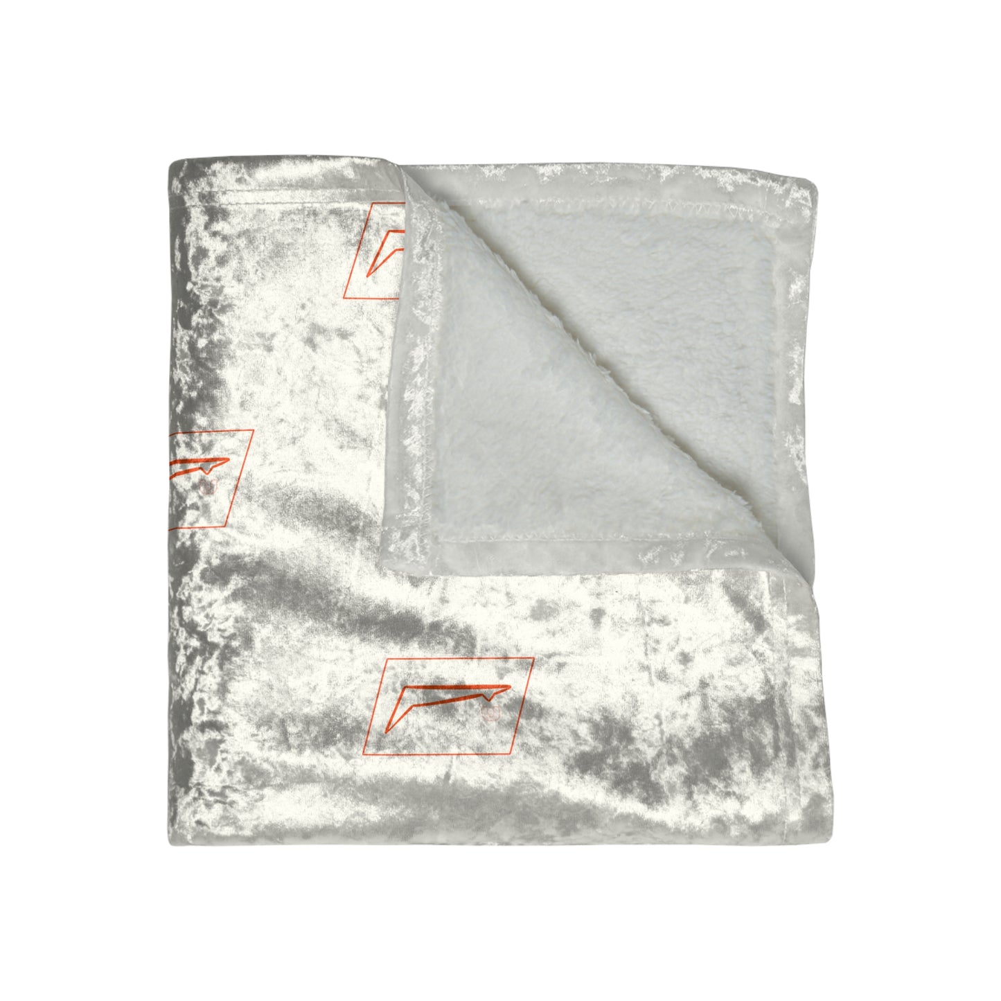 Dudda$ "Orange Frost" Crushed Velvet Blanket