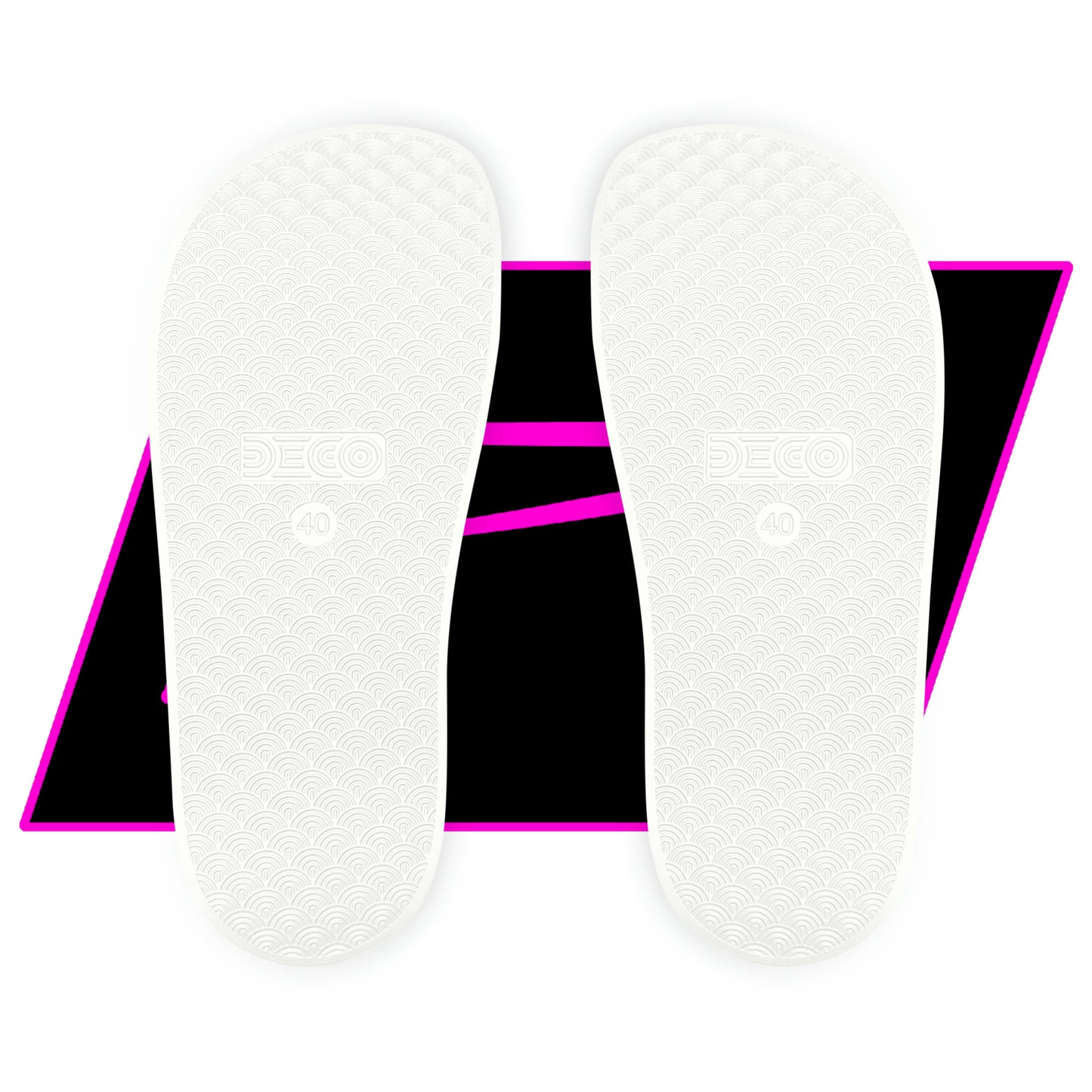 Dudda$ "Pink Heat" Black Slides (Mens)