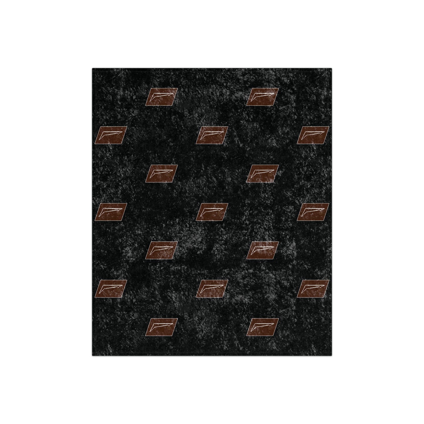 Dudda$ "Brownie-Black" Crushed Velvet Blanket