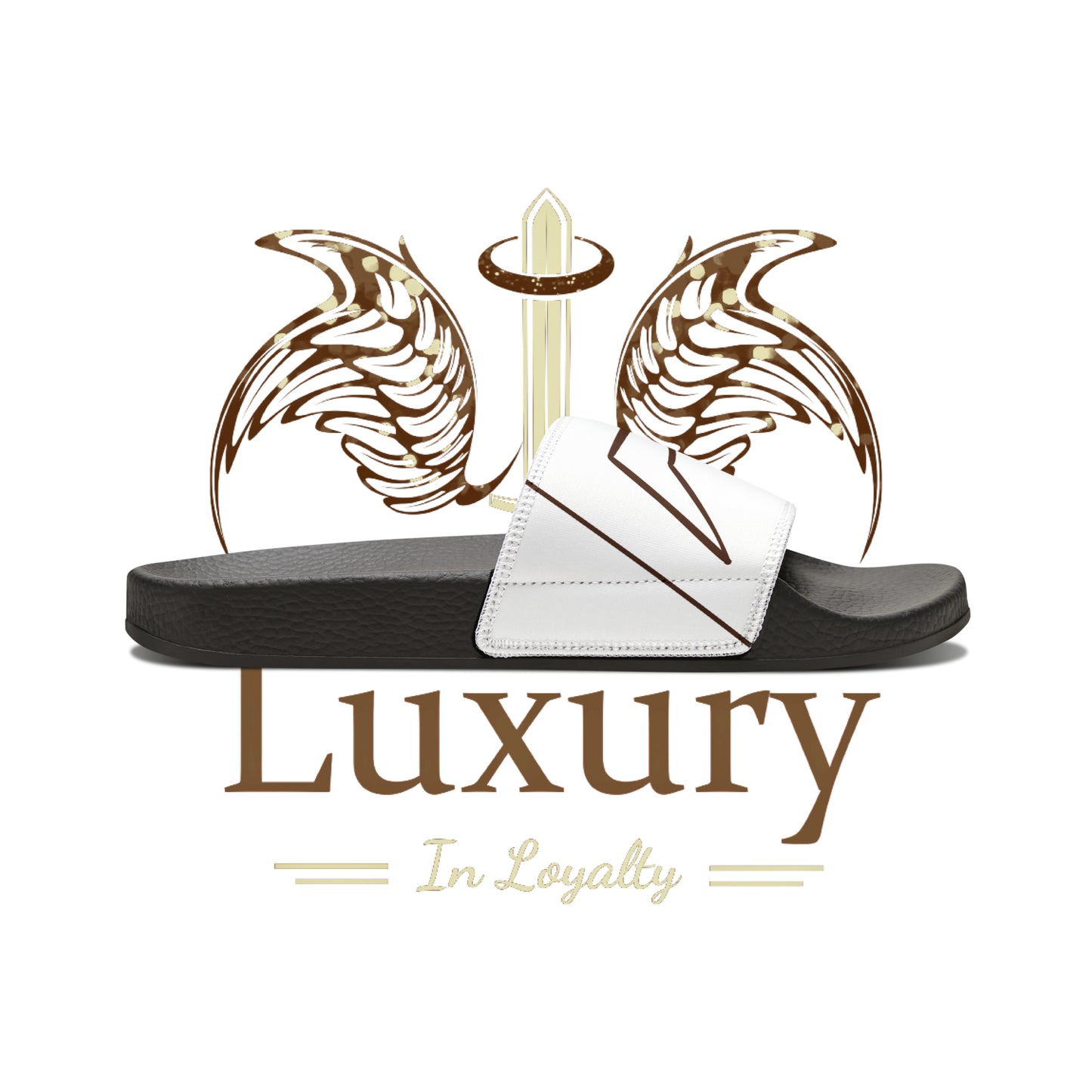 Dudda$ "Brownie" White Slides (Mens)