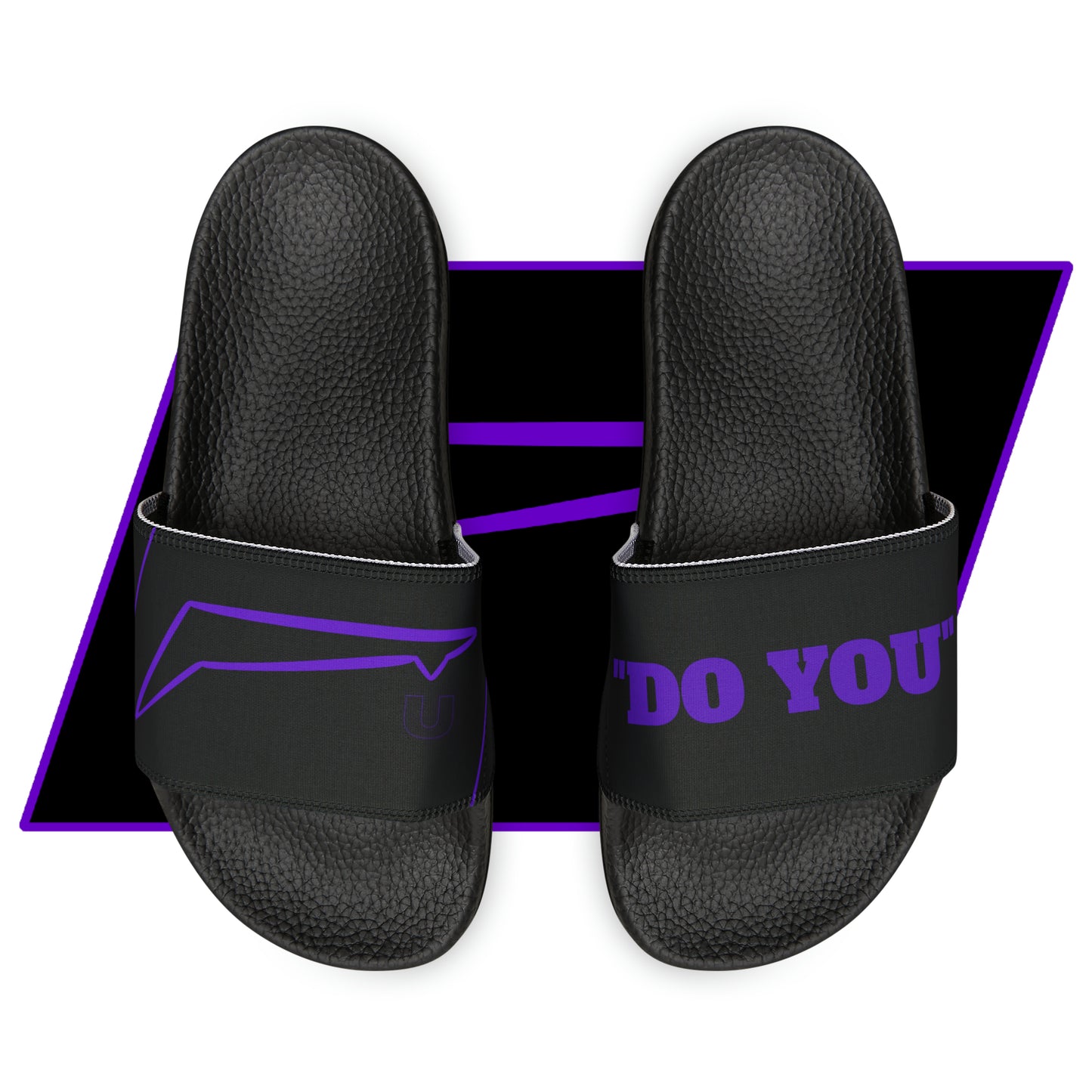 Dudda$ "Purple Pilot" Black Slides (Mens)