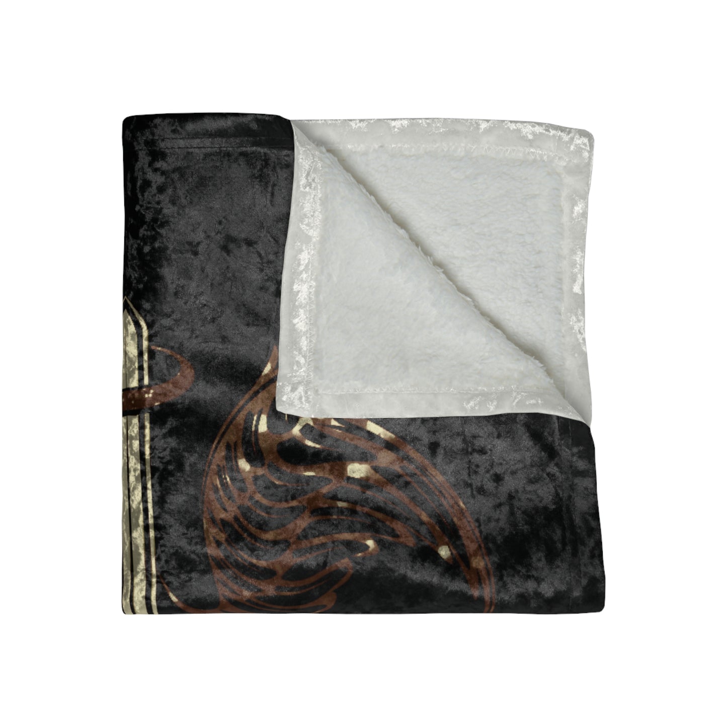 Dudda$ L.I.L "Brownie-Black" Crushed Velvet Blanket
