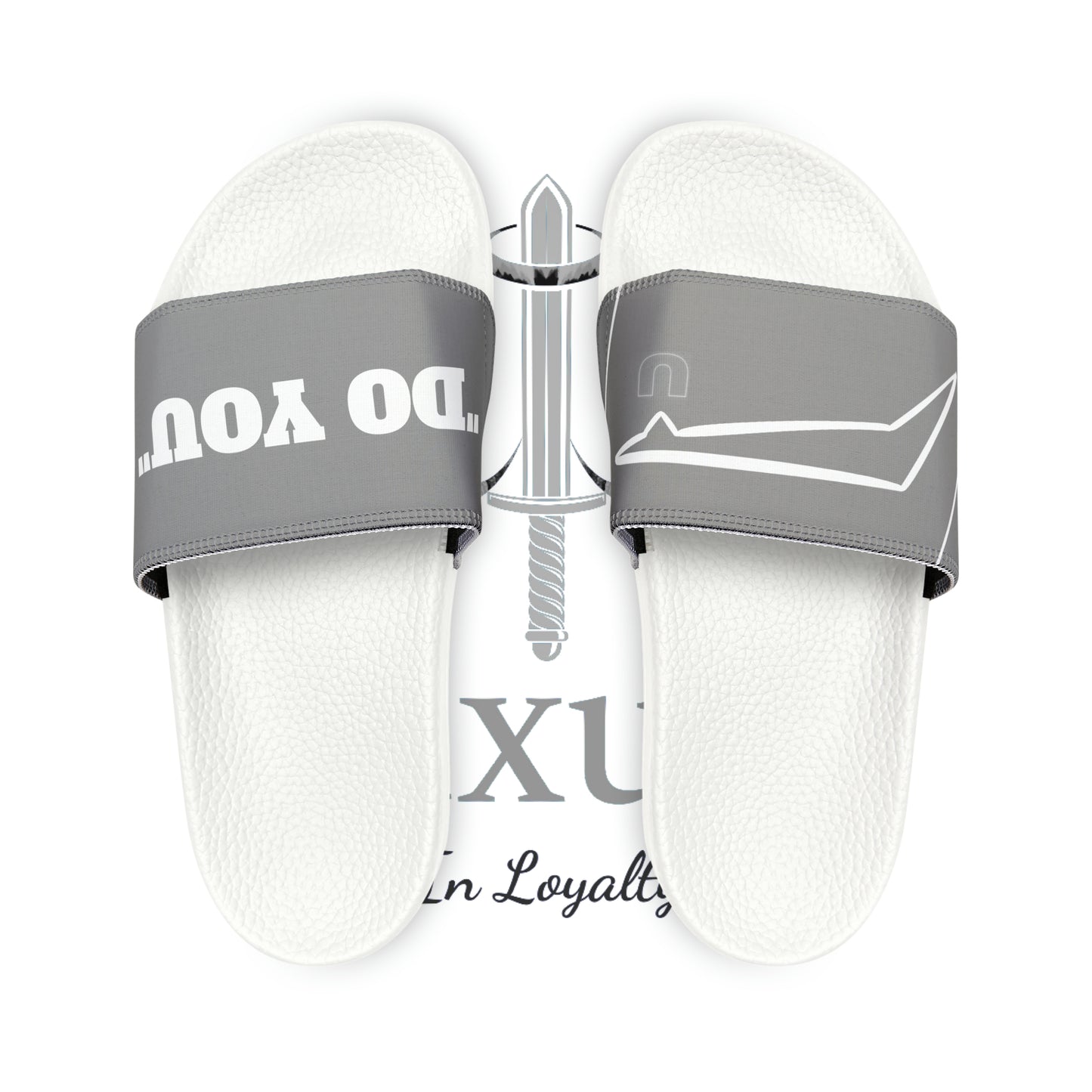 Dudda$ "Wolf Grey" Slides (Mens)