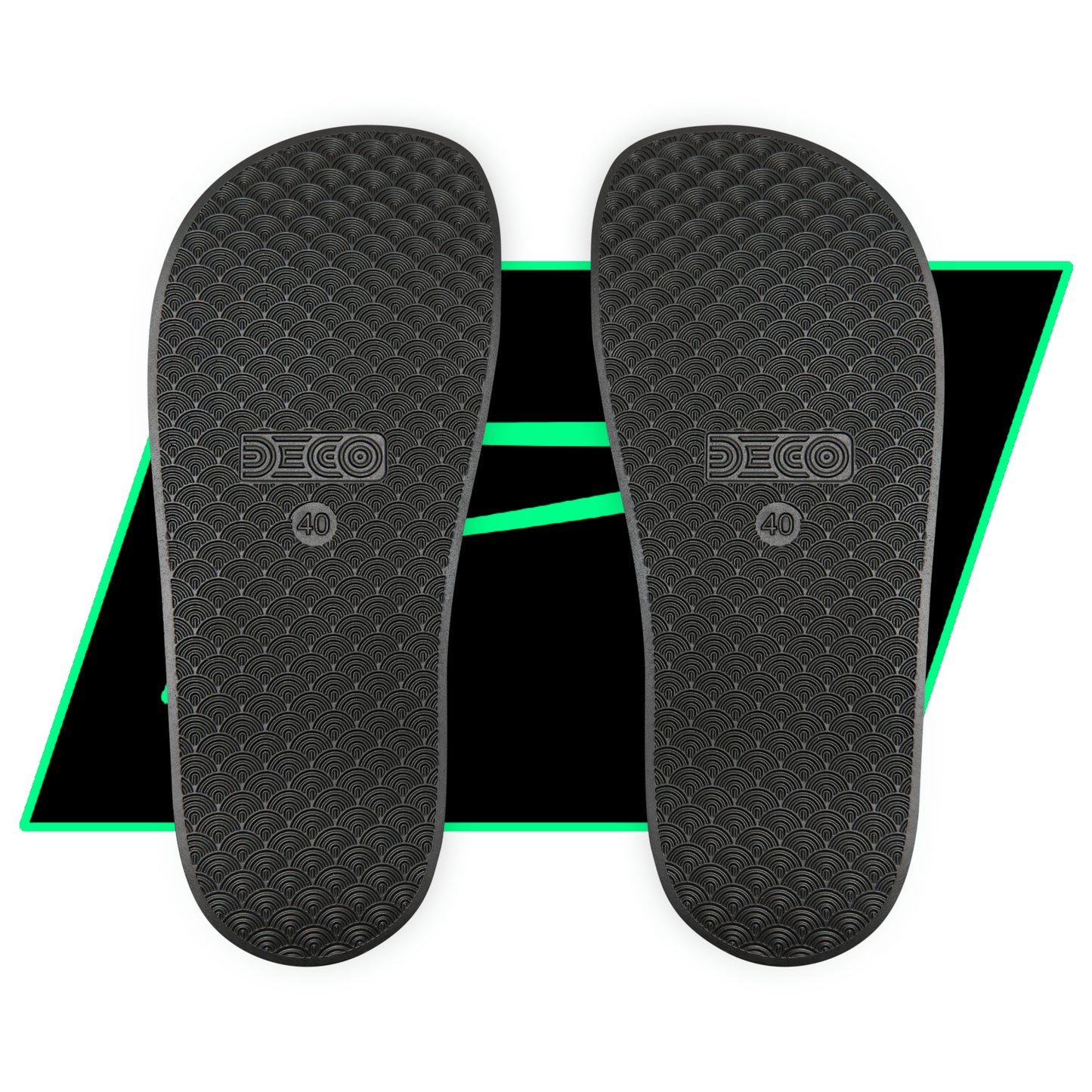 Dudda$ "Aqua" Black Slides (Mens)