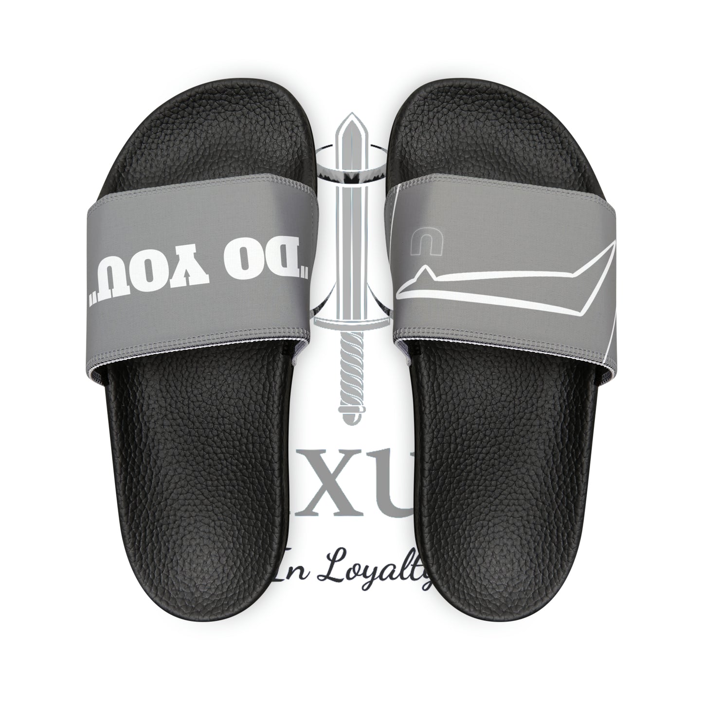 Dudda$ "Wolf Grey" Slides (Mens)