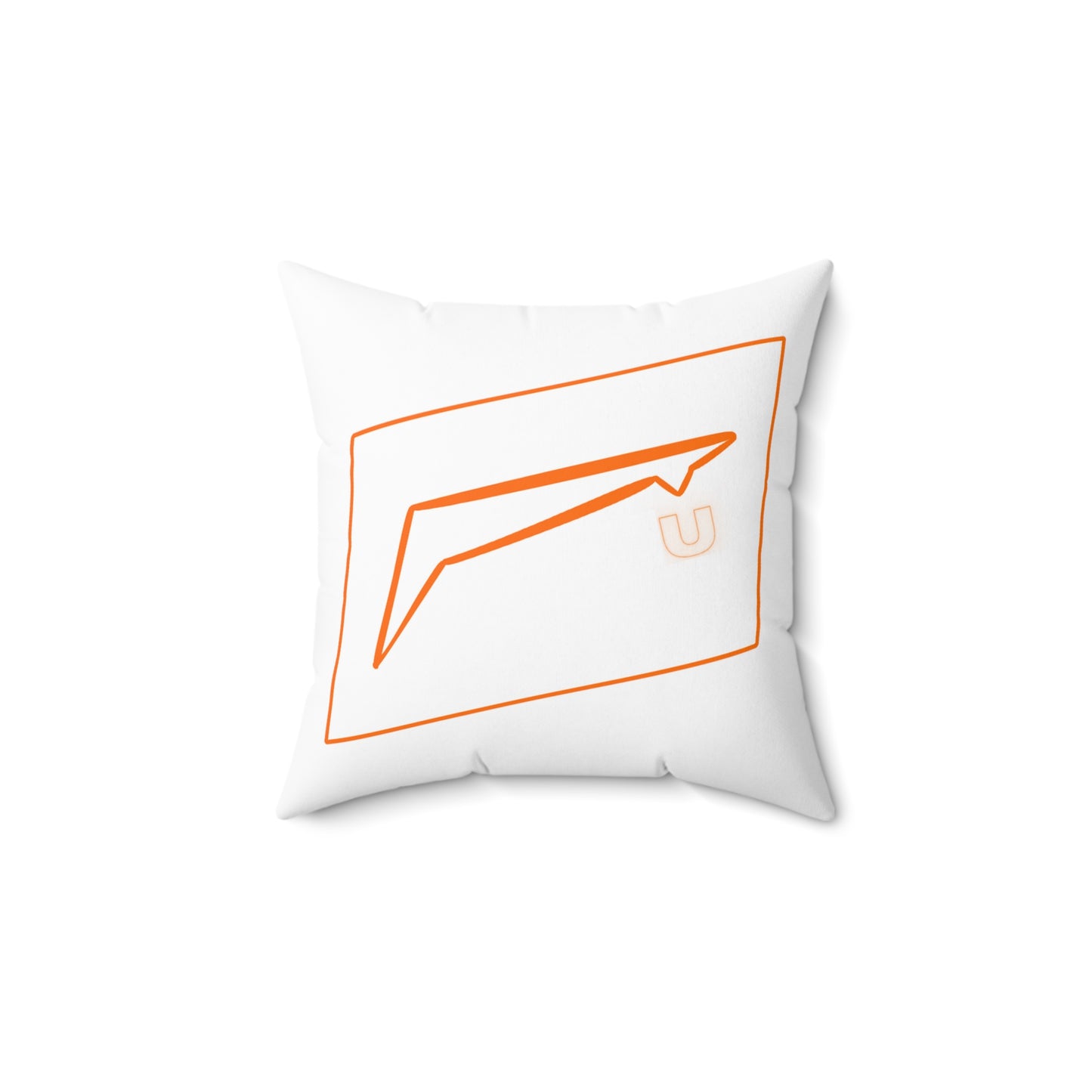 Dudda$ L.I.L "Icy Orange" Spun Polyester Square Pillow