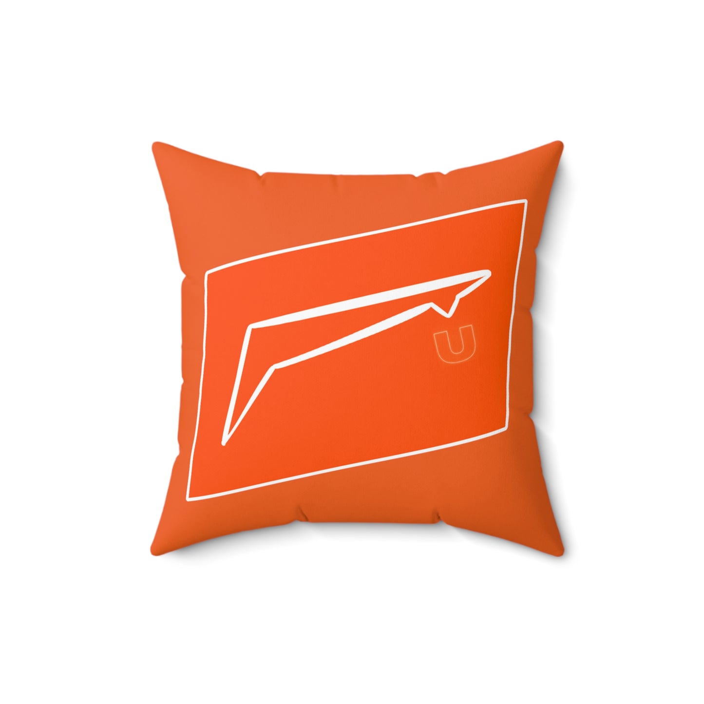 Dudda$ L.I.L "Florida Orange" Spun Polyester Square Pillow