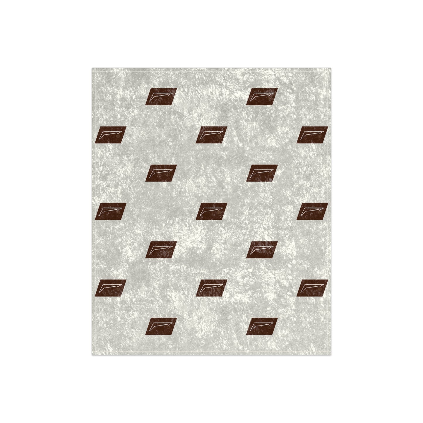 Dudda$ "Brownie-White" Crushed Velvet Blanket