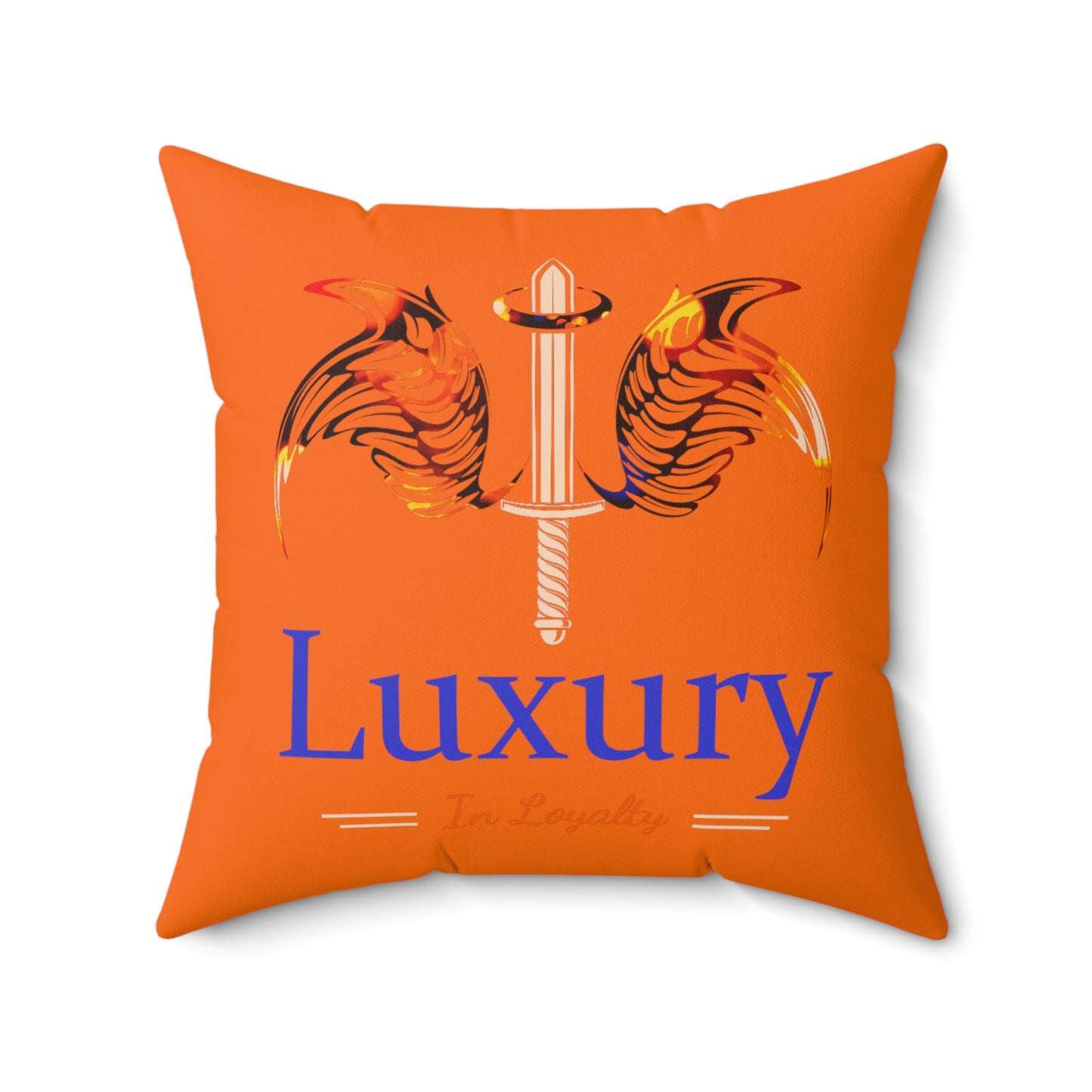 Dudda$ L.I.L "Summer Orange" Spun Polyester Square Pillow