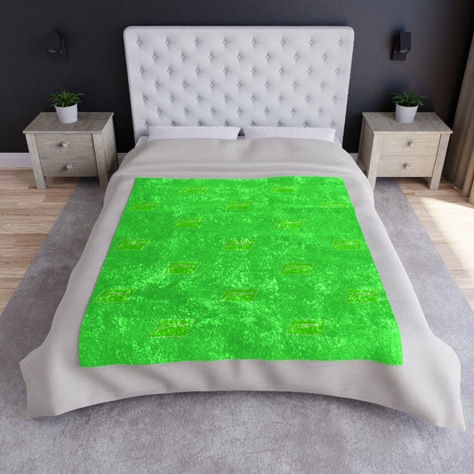 Dudda$ "Lime Elite" Crushed Velvet Blanket