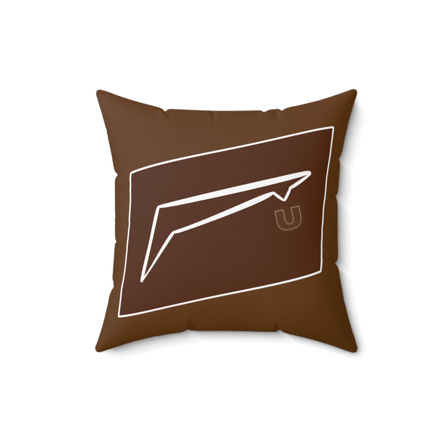 Dudda$ L.I.L "Brownie" Spun Polyester Square Pillow