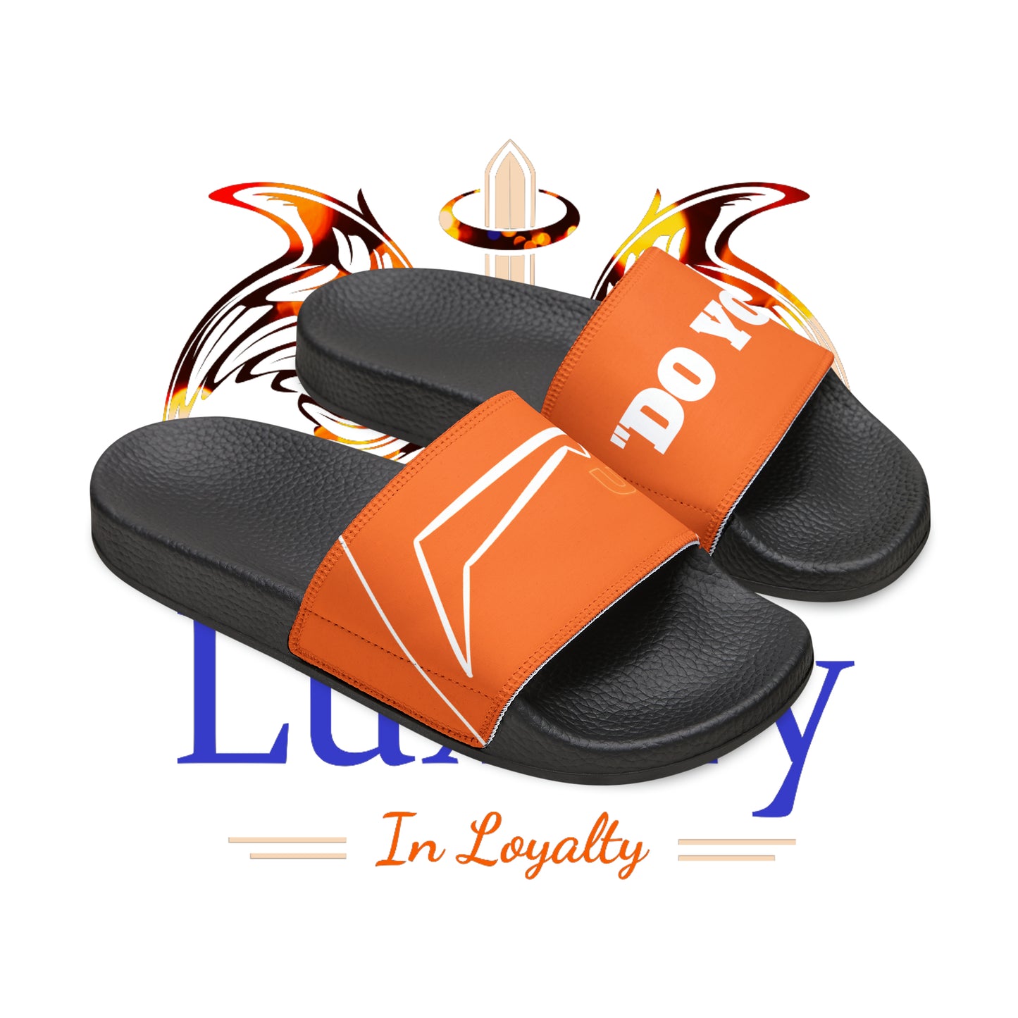 Dudda$ "Summer Orange" Slides (Mens)