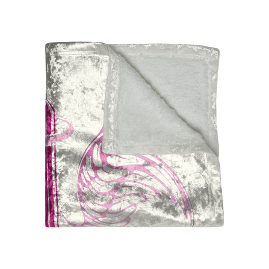 Dudda$ L.I.L "PInk Heat-White" Crushed Velvet Blanket