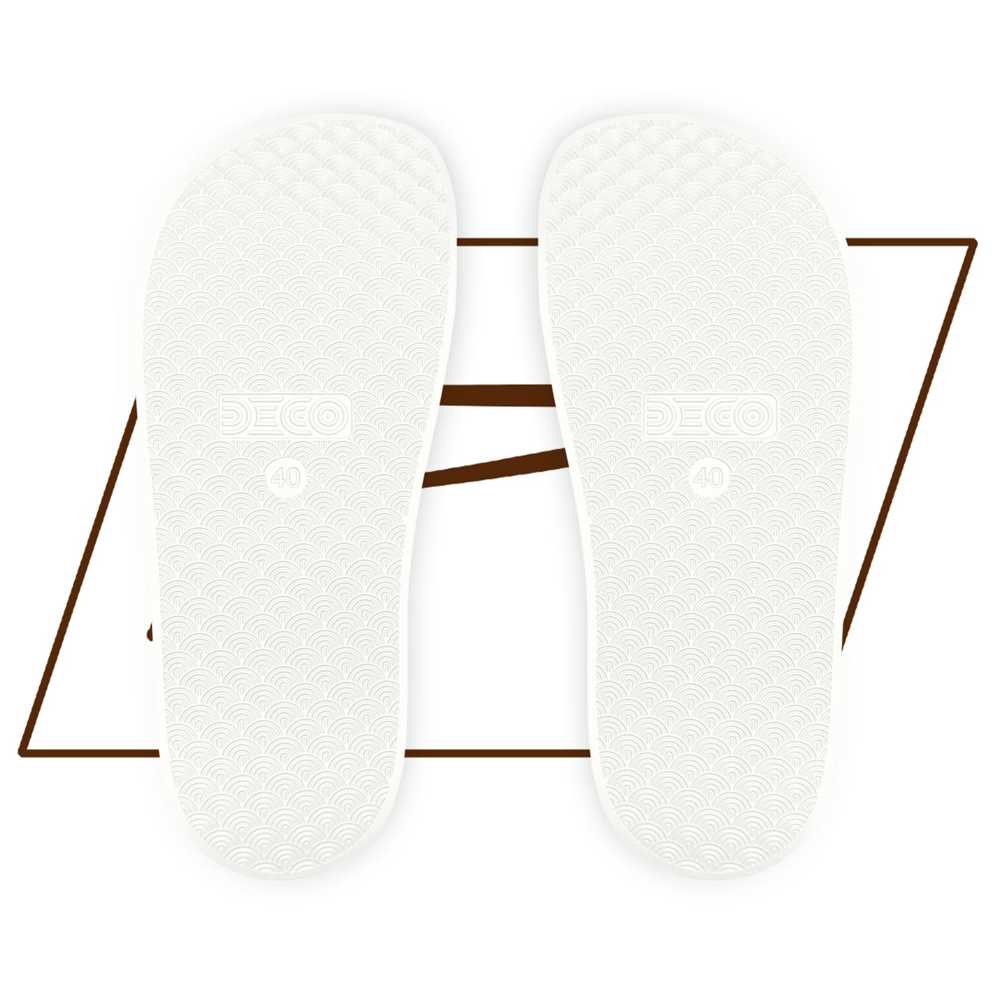 Dudda$ "Brownie" White Slides (Mens)