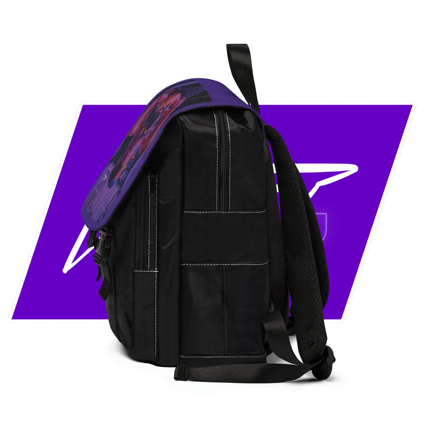 Dudda$ "Purple Pilot" Bookbag