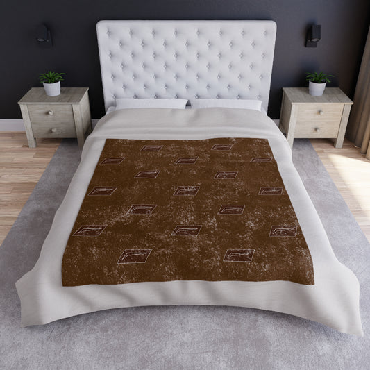 Dudda$ "Brownie" Crushed Velvet Blanket