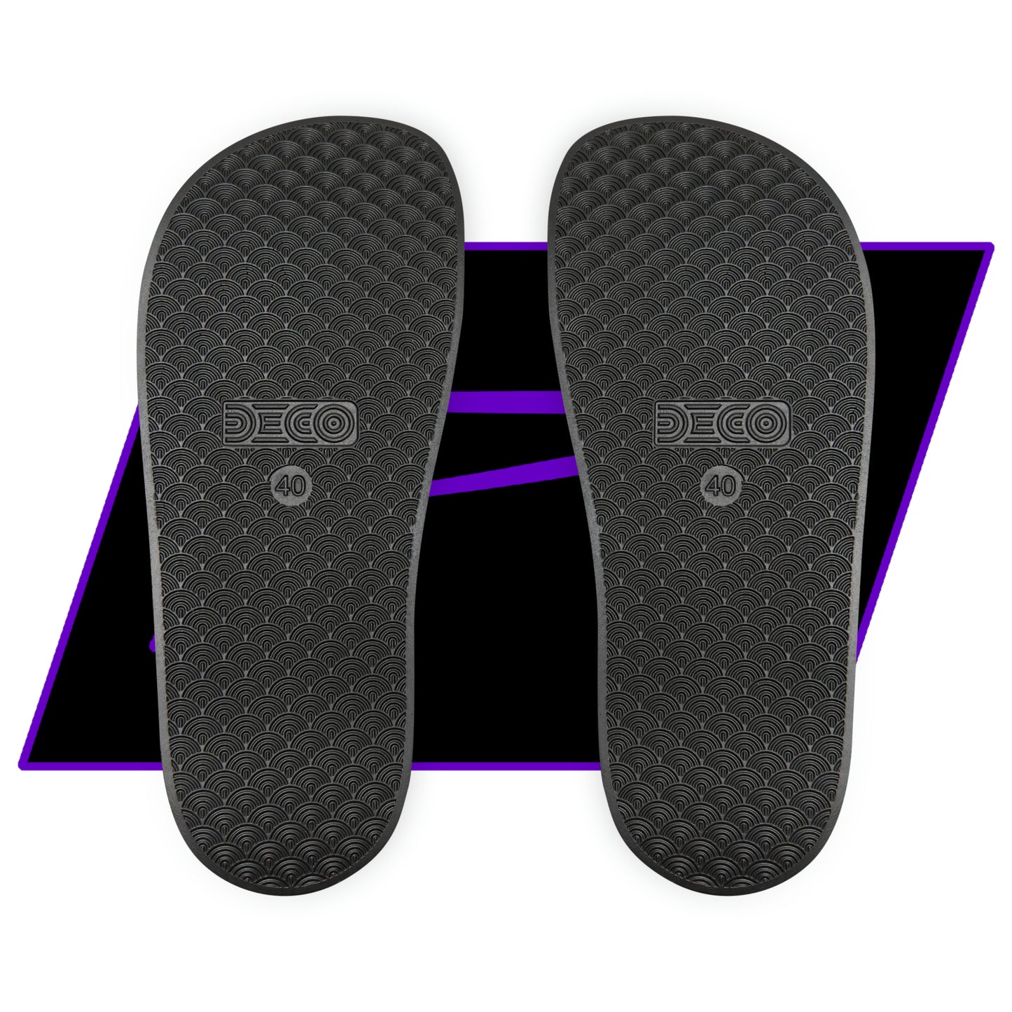 Dudda$ "Purple Pilot" Black Slides (Mens)